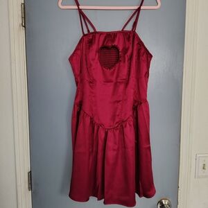 Red Dress with Heart Cutout